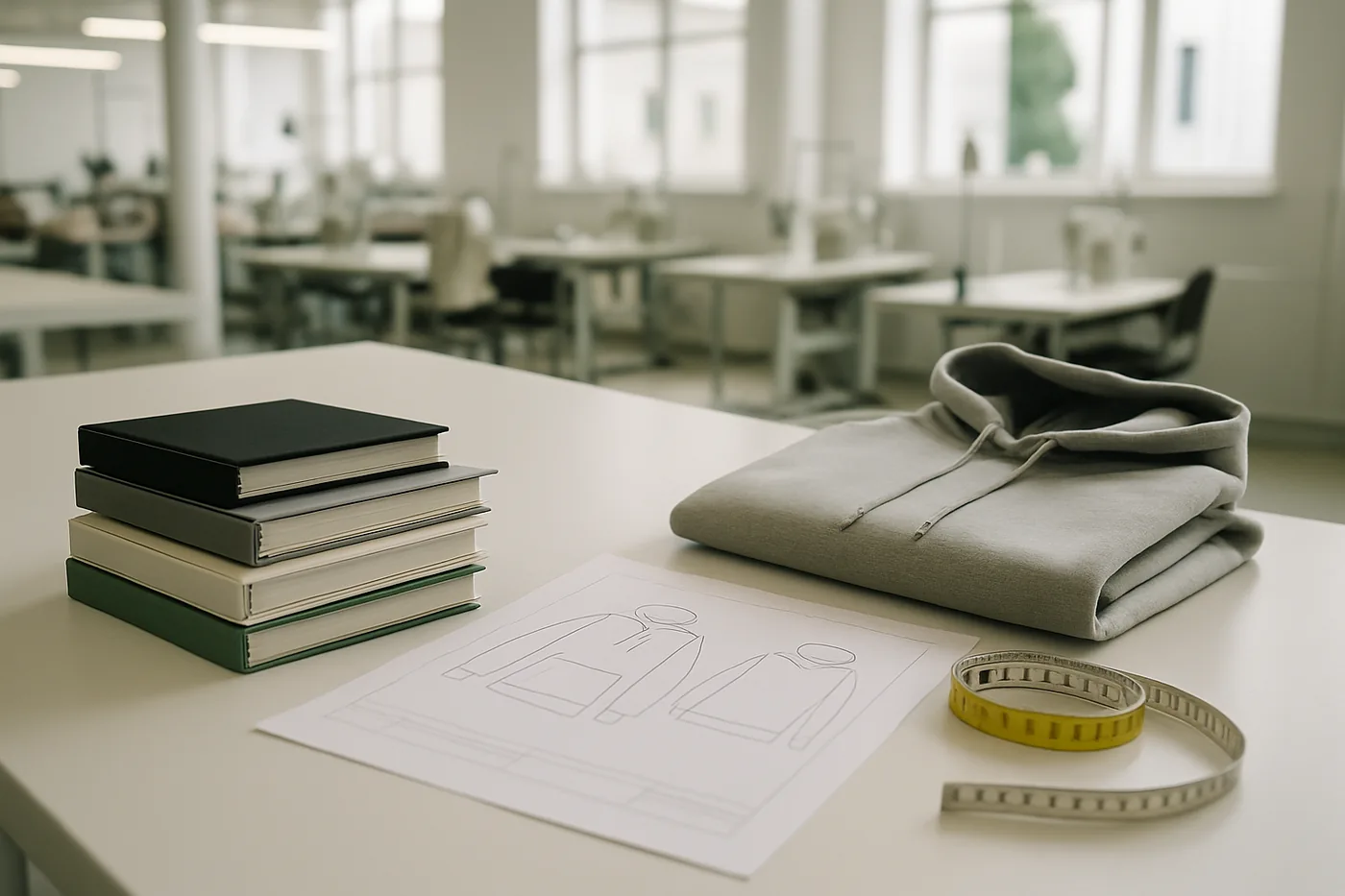 Sample room at the Mike Apparel streetwear factory in Sialkot